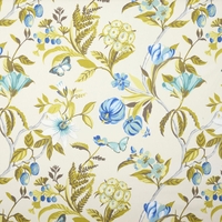 Botanica Curtain Fabric Lagoon