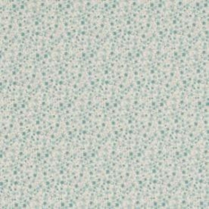 Ditsy Rose Curtain Fabric Duck Egg Blue