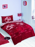 Football Single Bedding Set Red