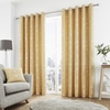 Sagano Ready Made Eyelet Curtains Ochre
