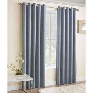 Vogue Ready Made Thermal Blockout Eyelet Curtains Duck Egg
