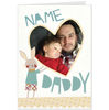 Hallmark Cute Heart Daddy Bunny Character Photo Upload Card