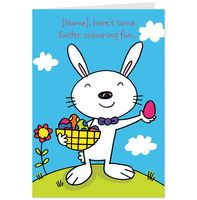 Hallmark Easter Card with Bunny Holding Basket