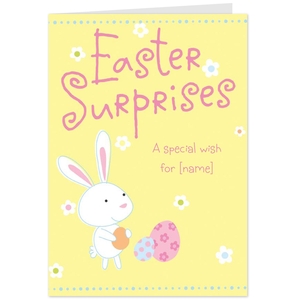 Hallmark Easter Surprises Card with Bunny and Eggs