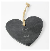Hallmark Initials Slate Heart