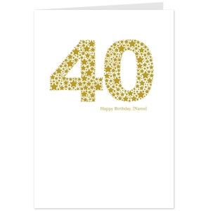 Hallmark Luxury 40th Birthday Card