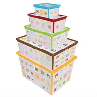 Maqio Decorative IML Print Coloured Looking Learning Set of 5 Trend Boxes