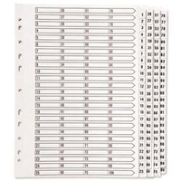 Q-Connect 1-100 Index Multi-Punched Reinforced Board Clear - KF97059