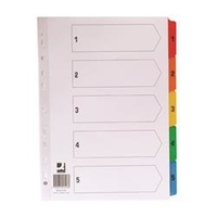 Q-Connect 1-5 Index Multi-punched Reinforced Board - KF01518