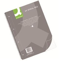 Q-Connect Ruled Margin Spiral Soft Cover Notebook A4 160pp Pk5-KF01072