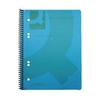 Q-Connect Spiral Bound Polypropylene Notebook 160pp A5 Pk5- KF10034