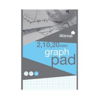 Silvine Graph Pad 2/10/20mm 50
Sheets A4 A4GP21020