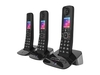 BT Premium Phone Trio - cordless phone - answering system with caller ID + 2 additional handsets - 3-way call capability