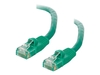 C2G Cat5e Booted Unshielded (UTP) Network Patch Cable - patch cable - 50 cm - green