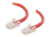 C2G Cat5e Non-Booted Unshielded (UTP) Network Crossover Patch Cable - crossover cable - 50 cm - red