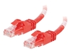 C2G Cat6 Booted Unshielded (UTP) Crossover Patch Cable - crossover cable - 2 m - red