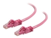 C2G Cat6 Booted Unshielded (UTP) Network Patch Cable - patch cable - 10 m - pink