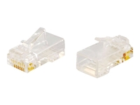 C2G RJ45 Cat5E Modular Plug (with Load Bar) for Round Solid/Stranded Cable - network connector