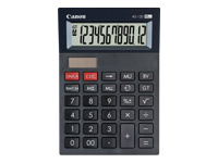 Canon AS-120 - Desktop calculator - 12 digits - solar panel,  battery - dark grey