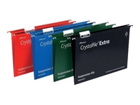 Crystalfile Extra - hanging file - for Foolscap - capacity: 150 sheets - black (pack of 25)