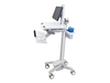 Ergotron StyleView cart - for LCD display / keyboard / mouse / CPU / notebook / barcode scanner - grey,  white,  polished aluminium