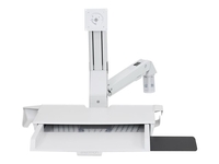 Ergotron StyleView mounting kit - for LCD display / keyboard / mouse / CPU - sit-stand combo arm with worksurface - white