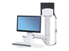 Ergotron StyleView Sit-Stand Combo System With Medium white CPU Holder - mounting kit (Lift and Pivot)