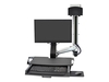 Ergotron SV Combo System with Worksurface & Pan,  Small CPU Holder - mounting kit - Lift and Pivot - for LCD display / keyboard / mouse / barcode scanner / CPU - polished aluminium