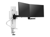 Ergotron TRACE - mounting kit - Patented Constant Force Technology - for 2 LCD displays - white