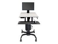 Ergotron WorkFit-C Single LD - sit/standing workstation - rectangular - grey