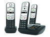 Gigaset A690A Trio - cordless phone - answering system with caller ID + 2 additional handsets