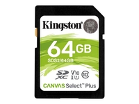 Kingston Canvas Select Plus - flash memory card - 64 GB - SDXC UHS-I