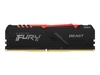 Kingston FURY Beast RGB - DDR4 - kit - 32 GB: 2 x 16 GB - DIMM 288-pin - 3200 MHz / PC4-25600 - unbuffered