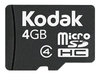 Kodak - Flash memory card (microSDHC to SD adapter included ) - 4 GB - Class 4 - microSDHC
