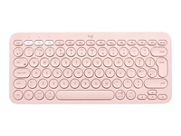 Logitech K380 Multi-Device Bluetooth Keyboard - keyboard - QWERTY - UK - rose