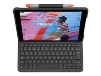 Logitech Slim Folio - keyboard and folio case - QWERTY - UK - graphite Input Device