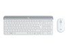 Logitech Slim Wireless Combo MK470 - keyboard and mouse set - QWERTY - UK - off-white