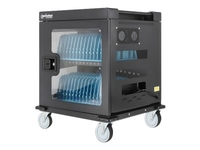 Manhattan Charging Cabinet/Cart via AC Adapter (UK) x32 Devices,  Trolley,  Using supplied AC Adapter (power cables) included with device,  Suitable for iPads/other tablets/phones/laptops (up to 15.6),  Bays 380x30x280mm,  Lockable,  UK 3-pin Plug - cart - for