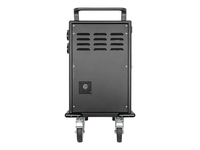 Manhattan Charging Cabinet/Cart via USB-C x32 Devices,  Trolley,  Power Delivery 18W per port (576W total),  Suitable for iPads/other tablets/phones/smaller chromebooks,  Bays 330x22x235mm,  Device charging cables not included,  Lockable (PIN code),  EU & UK pow