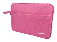 Manhattan Seattle Laptop Sleeve 14.5,  Coral,  Padded,  Extra Soft Internal Cushioning,  Main Compartment with double zips,  Zippered Front Pocket,  Carry Loop,  Water Resistant and Durable,  Notebook Slipcase,  Three Year Warranty - notebook sleeve