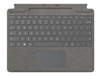 Microsoft Surface Pro Signature Keyboard - keyboard - with touchpad,  accelerometer,  Surface Slim Pen 2 storage and charging tray - platinum