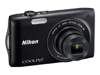 Nikon Coolpix S3300 - Digital camera - compact - 16.0 Mpix - 6 x optical zoom - flash 42 MB - black