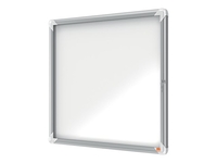 Nobo enclosed bulletin board - white