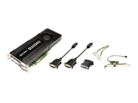 NVIDIA Quadro K5000 - Graphics card - Quadro K5000 - 4 GB GDDR5 - PCIe 2.0 x16 - 2 x DVI,  2 x DisplayPort - retail