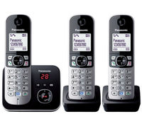 PANASONIC KX-TG6823EB Digital Cordless Phone with Answering Machine - Triple Handsets