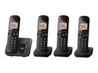 Panasonic KX-TGC224E - cordless phone - answering system with caller ID/call waiting + 3 additional handsets - 3-way call capability