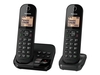 Panasonic KX-TGC422EB - cordless phone - answering system with caller ID/call waiting + additional handset - 3-way call capability