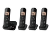 Panasonic KX-TGC424EB - cordless phone - answering system with caller ID/call waiting + 3 additional handsets - 3-way call capability