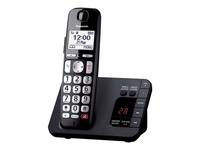 Panasonic KX-TGE822E - cordless phone - answering system with caller ID/call waiting + additional handset - 3-way call capability