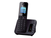 Panasonic KX-TGH220E - cordless phone - answering system with caller ID/call waiting - 3-way call capability